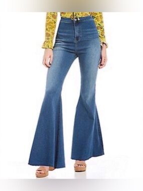 Chelsea & Violet High-Rise Blue Flare Jeans